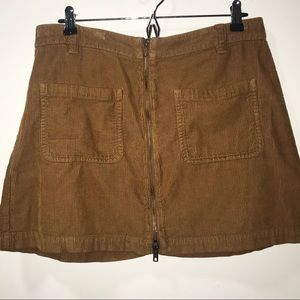 Madewell Corduroy Zip Mini Skirt